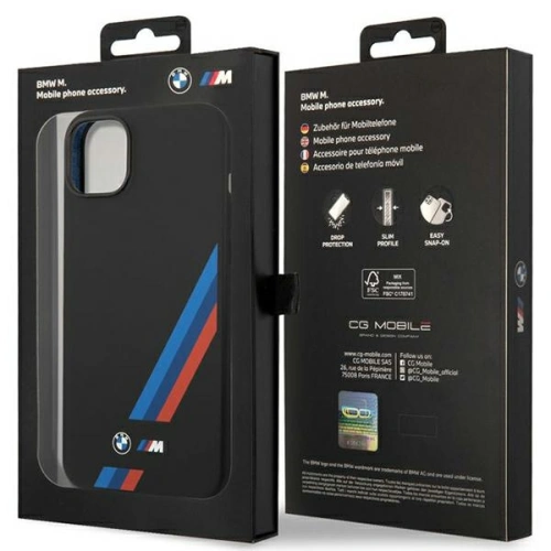 Kup Etui BMW BMHCP14S22SOTK Apple iPhone 14 fekete/fekete Szilikon Dőlt Csíkok - BMW374 - {ean13} - Sklep Home Screen