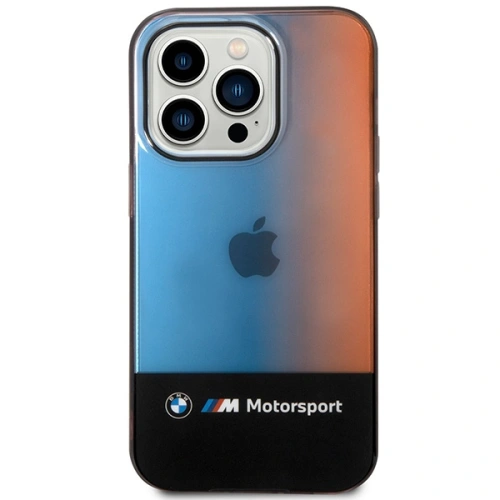 Kup Etui BMW BMHCP14X22HMGK Apple iPhone 14 Pro Max negru/black Half Tricolor - BMW376 - {ean13} - Sklep Home Screen