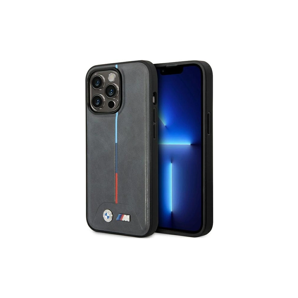 Etui BMW BMHCP14X22PVTA Apple iPhone 14 Pro Max szary/grey Quilted Tricolor