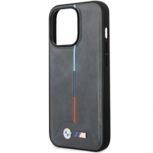 Kup Etui BMW BMHCP14X22PVTA Apple iPhone 14 Pro Max šedý/grey prošívaný trikolóra - BMW380 - {ean13} - Sklep Home Screen