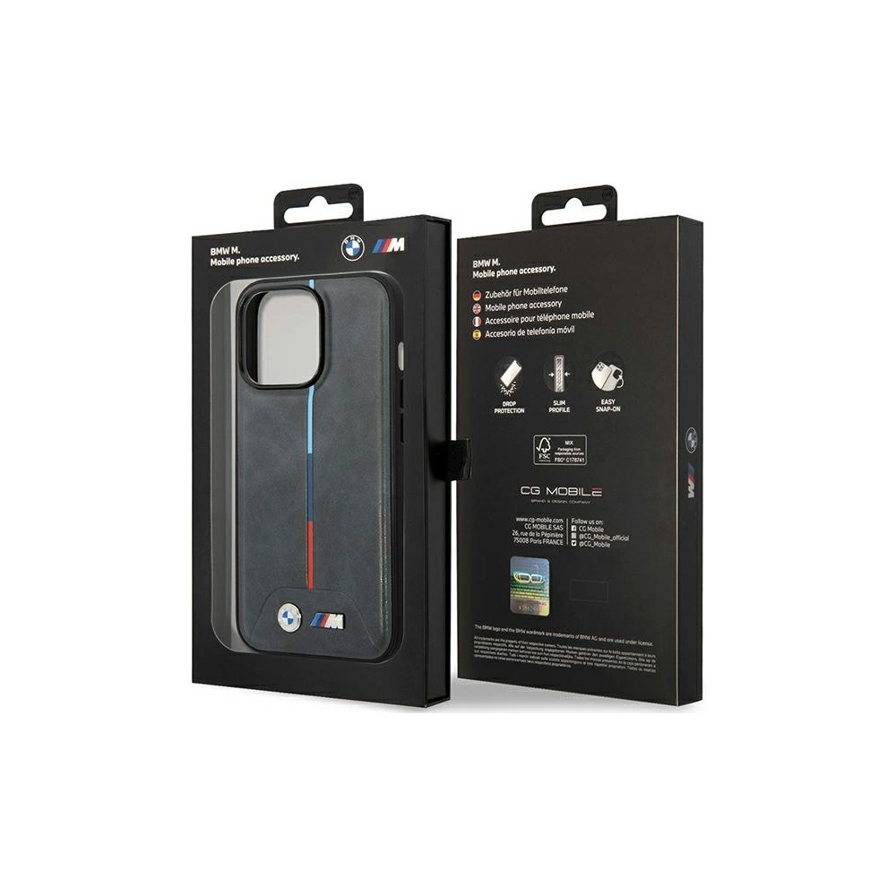 Etui BMW BMHCP14X22PVTA Apple iPhone 14 Pro Max szary/grey Quilted Tricolor