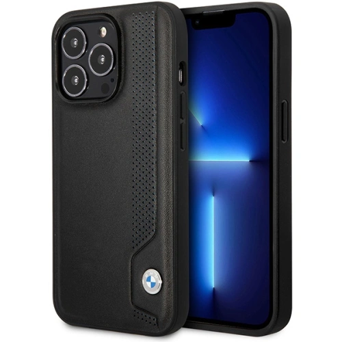 Kup BMW Apple Tasche BMHCP14X22RBDK iPhone 14 Pro Max schwarz/schwarz Hardcase Leder Blau Dots - BMW381 - {ean13} - Sklep Home Screen