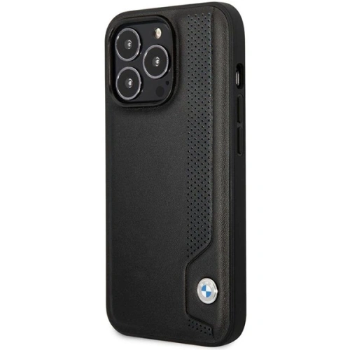 Kup BMW Apple Tasche BMHCP14X22RBDK iPhone 14 Pro Max schwarz/schwarz Hardcase Leder Blau Dots - BMW381 - {ean13} - Sklep Home Screen