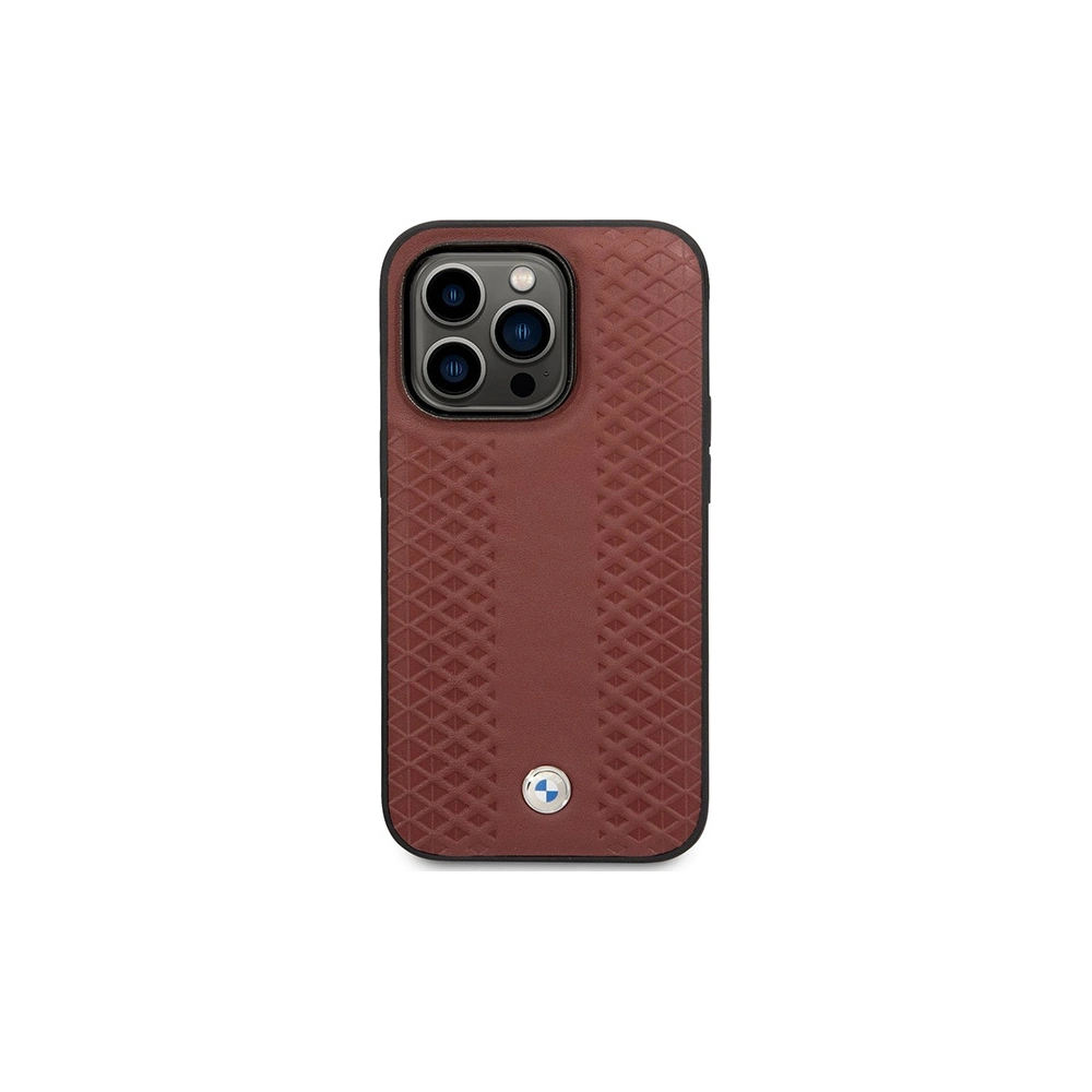 Etui BMW BMHCP14X22RFGR Apple iPhone 14 Pro Max burgundowy/burgundy Leather Diamond Pattern