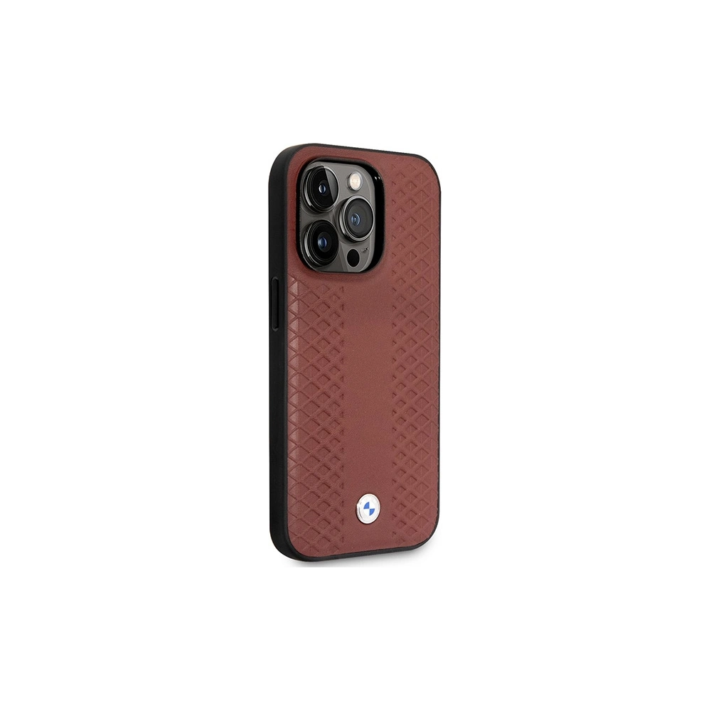 Etui BMW BMHCP14X22RFGR Apple iPhone 14 Pro Max burgundowy/burgundy Leather Diamond Pattern
