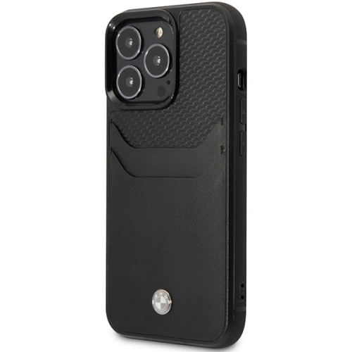 Kup Etui BMW BMHCP14X22RSEPK Apple iPhone 14 Pro Max czarny/black Leather Card Slot - BMW383 - {ean13} - Sklep Home Screen