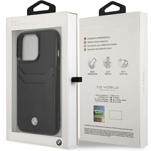 Kup BMW Apple Tasche BMHCP14X22RSEPK iPhone 14 Pro Max schwarz/schwarz Leder Kartenschlitz - BMW383 - {ean13} - Sklep Home Screen
