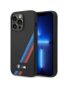 Etui BMW BMHCP14X22SOTK Apple iPhone 14 Pro Max fekete/szürke Szilikon Dőlt Csíkok