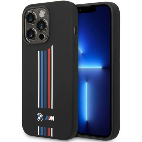 Kup Etui BMW BMHCP14X22SWTK Apple iPhone 14 Pro Max negru/schimbat Silicone Vertical Tricolor Lines - BMW385 - {ean13} - Sklep Home Screen