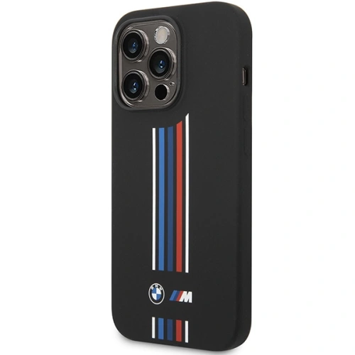 Kup Etui BMW BMHCP14X22SWTK Apple iPhone 14 Pro Max negru/schimbat Silicone Vertical Tricolor Lines - BMW385 - {ean13} - Sklep Home Screen