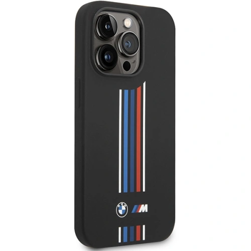 Kup Etui BMW BMHCP14X22SWTK Apple iPhone 14 Pro Max negru/schimbat Silicone Vertical Tricolor Lines - BMW385 - {ean13} - Sklep Home Screen