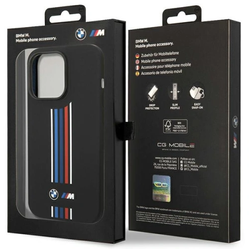 Kup Etui BMW BMHCP14X22SWTK Apple iPhone 14 Pro Max negru/schimbat Silicone Vertical Tricolor Lines - BMW385 - {ean13} - Sklep Home Screen