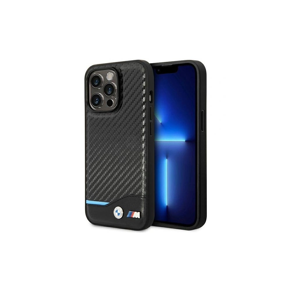 Etui BMW BMHMP14L22NBCK Apple iPhone 14 Pro czarny/black Carbon MagSafe