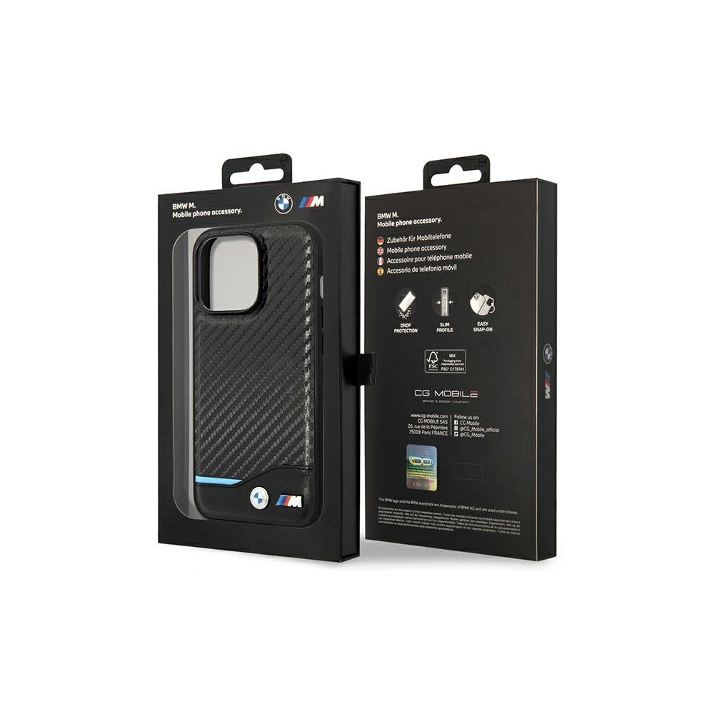 Etui BMW BMHMP14L22NBCK Apple iPhone 14 Pro czarny/black Carbon MagSafe