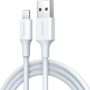 Kabel UGREEN US155 USB-A/Lightning 2.4A 0.5m (biały)