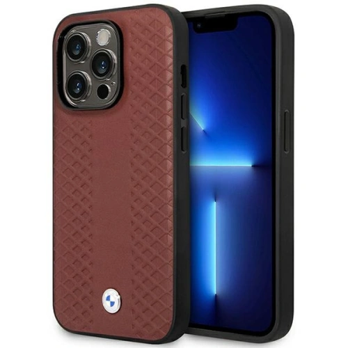 Kup Etui BMW BMHMP14X22RFGR Apple iPhone 14 Pro Max burgundový/burgundy kožený diamantový vzor MagSafe - BMW397 - {ean13} - Sklep Home Screen