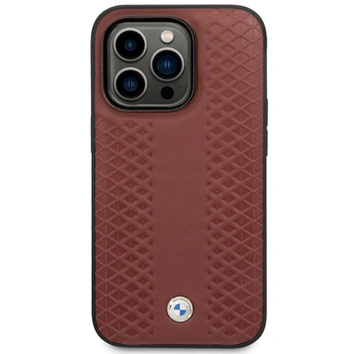 Buy BMW BMHMP14X22RFGR Apple iPhone 14 Pro Max burgundy Leather Diamond Pattern MagSafe - BMW397 - {ean13} - Home Screen Store Europe