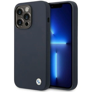 Etui BMW BMHMP14XSILNA Apple iPhone 14 Pro Max granatowy/navy Silicone Metal Logo MagSafe