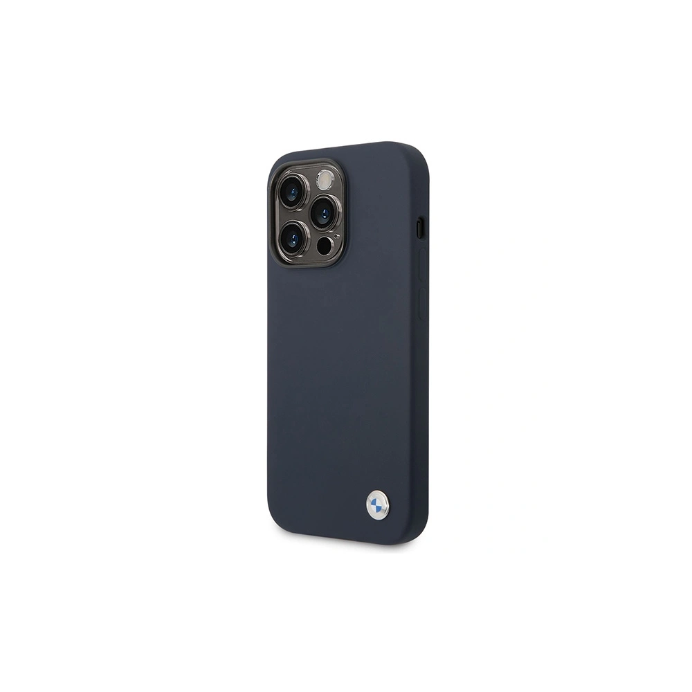 Etui BMW BMHMP14XSILNA Apple iPhone 14 Pro Max granatowy/navy Silicone Metal Logo MagSafe