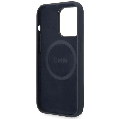 Kup Etui BMW BMHMP14XSILNA Apple iPhone 14 Pro Max sötétkék/sötétkék Szilikon Fém Logó MagSafe - BMW400 - {ean13} - Sklep Home Screen
