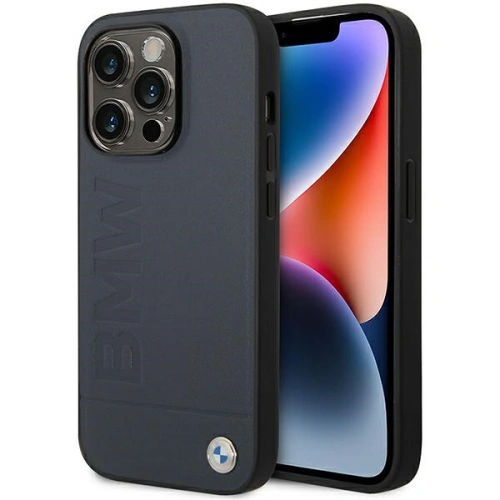 Kup Etui BMW BMHMP14XSLLNA Apple iPhone 14 Pro Max sötétkék/navy keménytok Bőr Hot Stamp MagSafe - BMW401 - {ean13} - Sklep Home Screen