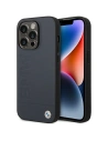 Etui BMW BMHMP14XSLLNA Apple iPhone 14 Pro Max sötétkék/navy keménytok Bőr Hot Stamp MagSafe