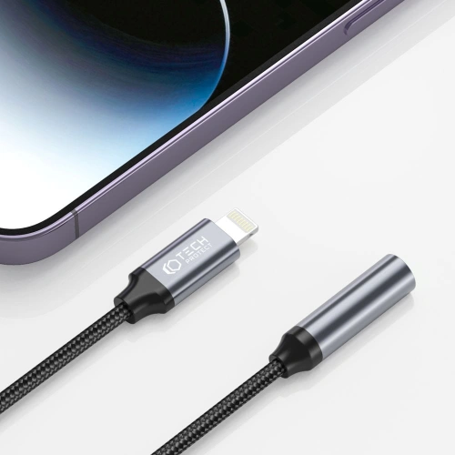 Kup Adaptor Tech-Protect Ultraboost Lightning/mini jack 3.5mm Negru - THP1795 - {ean13} - Sklep Home Screen