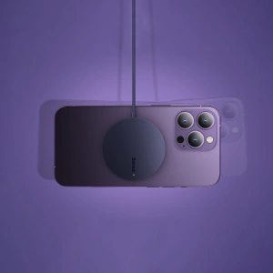 Kup Ładowarka bezprzewodowa MagSafe Baseus Simple Mini3 Qi 15W niebieska - BSU3981 - {ean13} - Sklep Home Screen