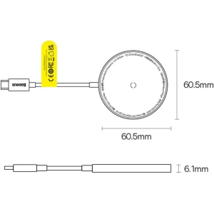 Buy Baseus Simple Mini3 Wireless Charger MagSafe Qi 15W niebieska - BSU3981 - {ean13} - Home Screen Store Europe