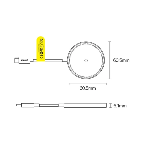 Kup MagSafe vezeték nélküli töltő Baseus Simple Mini3 Qi 15W kék - BSU3981 - {ean13} - Sklep Home Screen
