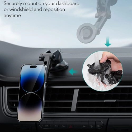 Kup Mágneses autós tartó ESR Halolock Magnetic MagSafe műszerfalra állítható autós tartó fekete - ESR660 - {ean13} - Sklep Home Screen