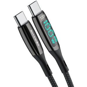 Kup Kabel Blitzwolf BW-TC23 USB-C/USB-C 100W 1.8m (negru) - BLZ535 - {ean13} - Sklep Home Screen