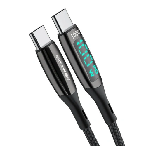 Kup Kábel Blitzwolf BW-TC23 USB-C/USB-C 100W 1.8m (fekete) - BLZ535 - {ean13} - Sklep Home Screen