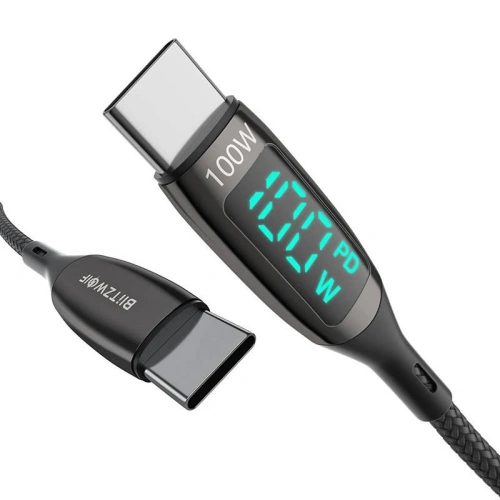 Kup Kábel Blitzwolf BW-TC23 USB-C/USB-C 100W 1.8m (fekete) - BLZ535 - {ean13} - Sklep Home Screen