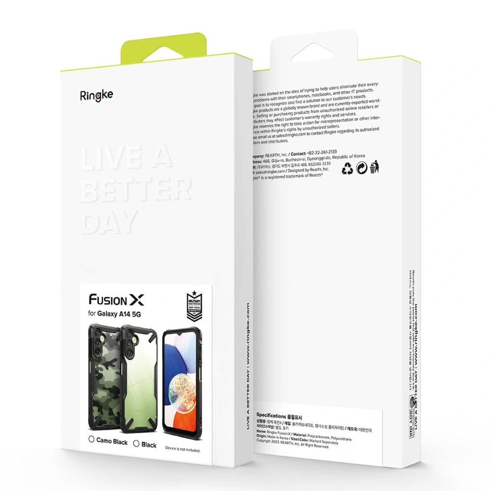 Etui Ringke Fusion-X Samsung Galaxy A14 5G Camo Black
