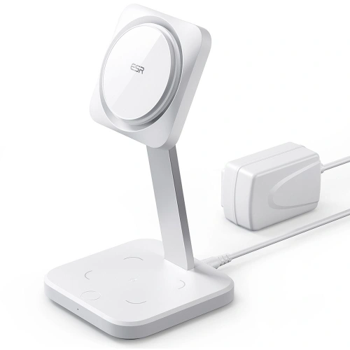 Kup Încărcător wireless ESR HaloLock 2in1 Cryoboost Magnetic MagSafe Wireless Charger Arctic White - ESR661 - {ean13} - Sklep Home Screen