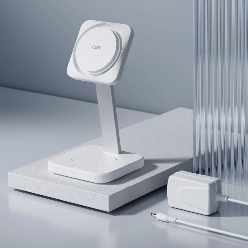Kup Încărcător wireless ESR HaloLock 2in1 Cryoboost Magnetic MagSafe Wireless Charger Arctic White - ESR661 - {ean13} - Sklep Home Screen
