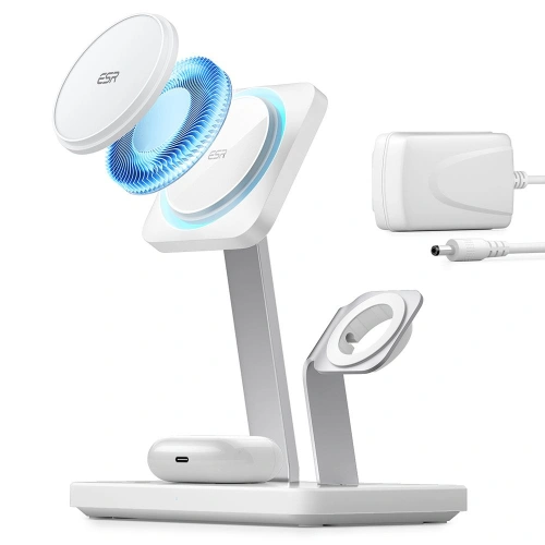 Kup Bezdrátová nabíječka ESR HaloLock 3in1 Cryoboost Magnetic MagSafe Wireless Charger Arctic White - ESR662 - {ean13} - Sklep Home Screen