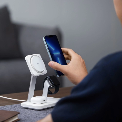 Kup Încărcător wireless ESR HaloLock 3in1 Cryoboost Magnetic MagSafe Wireless Charger Arctic White - ESR662 - {ean13} - Sklep Home Screen