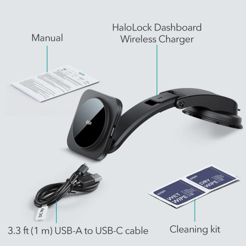 Kup Uchwyt auto cu încărcător wireless MagSafe ESR HaloLock Magnetic Dashboard Wireless Charger Black - ESR663 - {ean13} - Sklep Home Screen