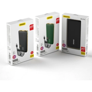 Kup Powerbank Dudao K4Pro z wbudowanymi kablami 10000mAh wyświetlacz LED zielony - DDA255 - {ean13} - Sklep Home Screen