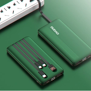 Kup Powerbank Dudao K4Pro z wbudowanymi kablami 10000mAh wyświetlacz LED zielony - DDA255 - {ean13} - Sklep Home Screen