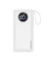 Powerbank Dudao K15sW 10000mAh 1xUSB-A / 1xUSB-C 22.5W cu cablu încorporat 1xLightning / 1xUSB-C alb