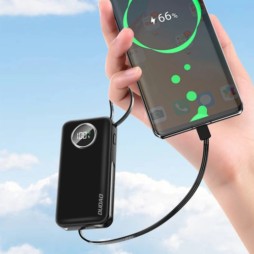 Kup Powerbank Dudao K15sB 10000mAh 1xUSB-A / 1xUSB-C 22.5W cu cablu încorporat 1xLightning / 1xUSB-C negru - DDA257 - {ean13} - Sklep Home Screen