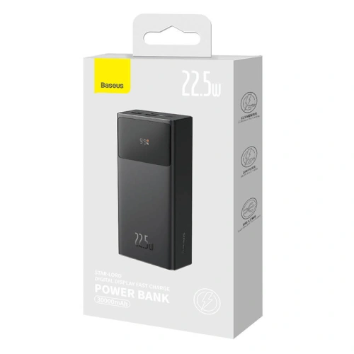 Kup Powerbank Baseus Star-Lord 30000mAh, 22.5W, USB, USB-C (czarny) - BSU3982 - {ean13} - Sklep Home Screen