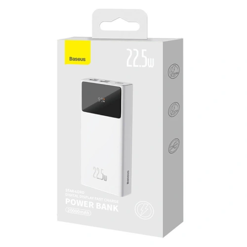Kup Powerbank Baseus Star-Lord 30000mAh, 22.5W, USB, USB-C (biały) - BSU3983 - {ean13} - Sklep Home Screen