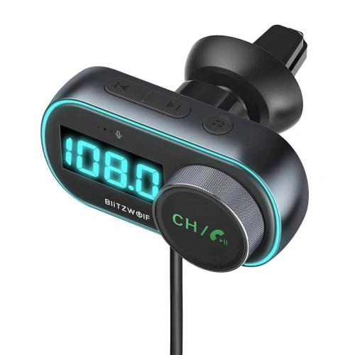 Buy BlitzWolf BW-BC3 Transmitter FM Bluetooth 5.0, 30W PD + 18W QC 3.0, RGB - BLZ541 - {ean13} - Home Screen Store Europe