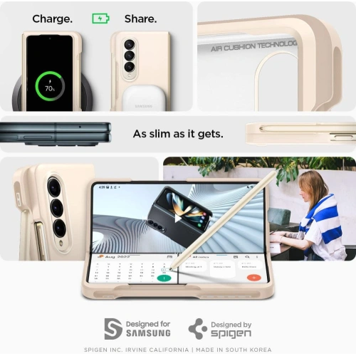 Buy Spigen Thin Fit Pen Samsung Galaxy Z Fold 4 Pearled Ivory - SPN2791 - {ean13} - Home Screen Store Europe