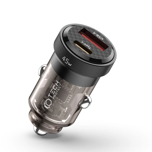 Kup Autós töltő Tech-Protect CC45W 2-portos autós töltő PD 45W QC 3.0 Fekete - THP1820 - {ean13} - Sklep Home Screen