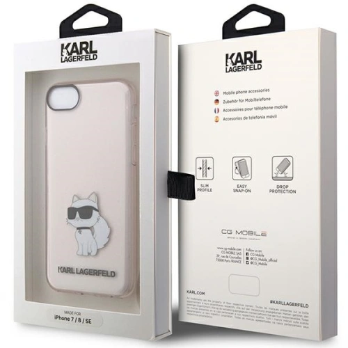 Kup Etui Karl Lagerfeld KLHCI8HNCHTCP Apple iPhone SE 2022/SE 2020/8/7 różowy/pink hardcase Ikonik Choupette - KLD1519 - {ean13} - Sklep Home Screen